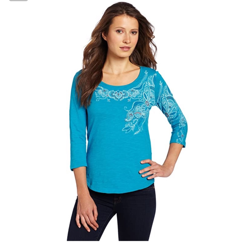 Lucky Brand 3/4 Sleeve Top